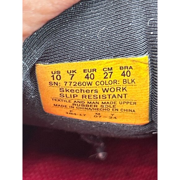 Skechers Womens 10W Black Slip-Resistant Air-Cooled Memory Foam Athletic Shoes - Picture 8 of 8